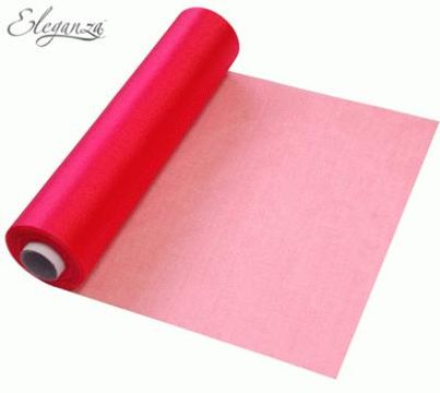 Eleganza Soft Sheer Organza 29cm x 25m Deep Cerise - Organza / Fabric